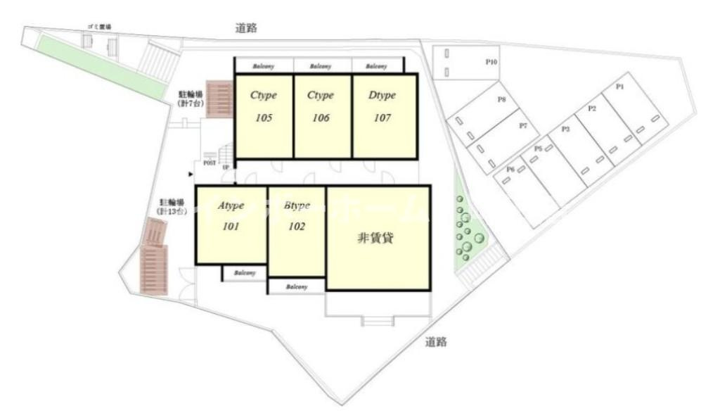 リブリ・ビエント中山※初期費用分割後払いサービス利用可能物件の区画図