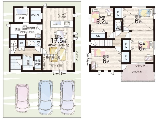 ★木津川市木津南後背　第7期　新築一戸建ての間取り