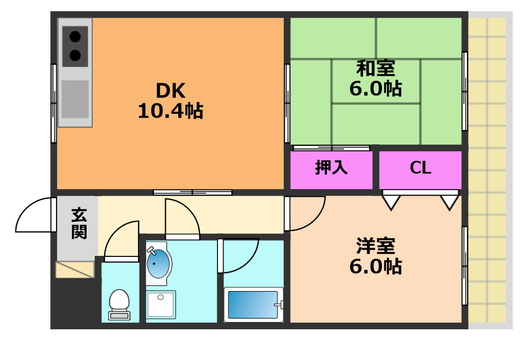 メゾン飛鳥の間取り