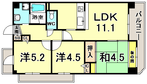 ベルレコルテ浜辺の間取り