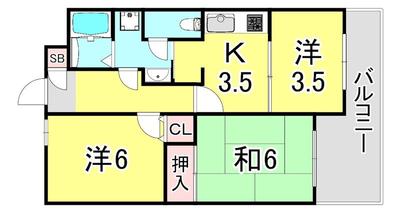 兵庫駅前アーバンライフの間取り
