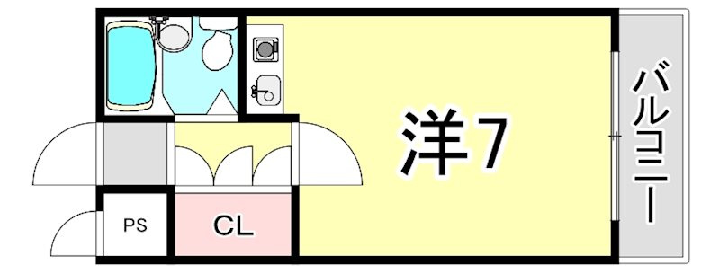 ユニテソリステ鳴尾の間取り