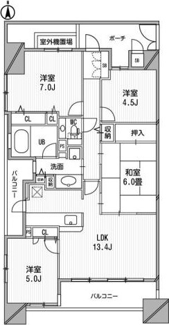 アーデンタワー新町の間取り