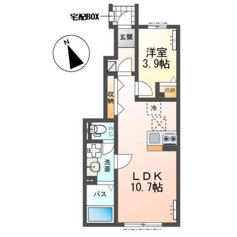 グランドアークの間取り|1LDKです