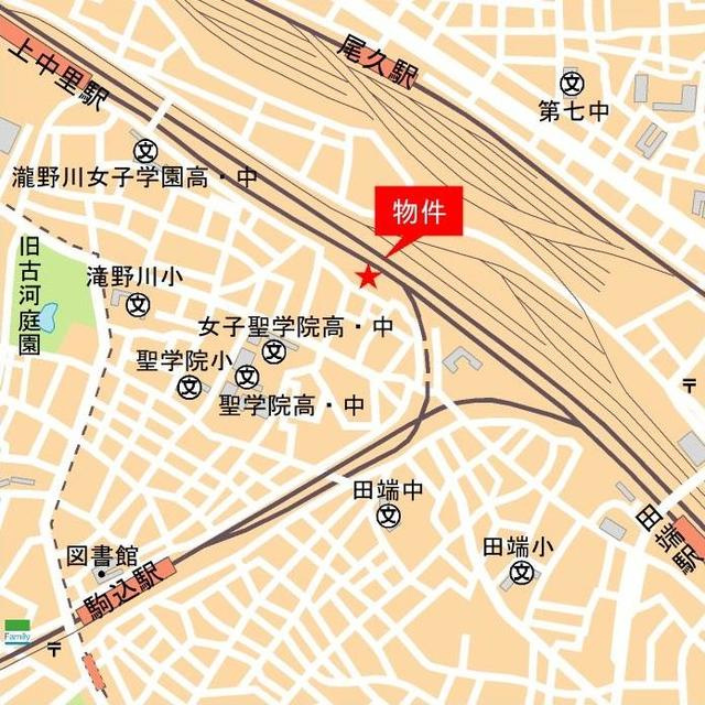 フレシア駒込の地図
