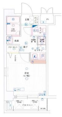 ジュネーゼグラン南堀江の間取り