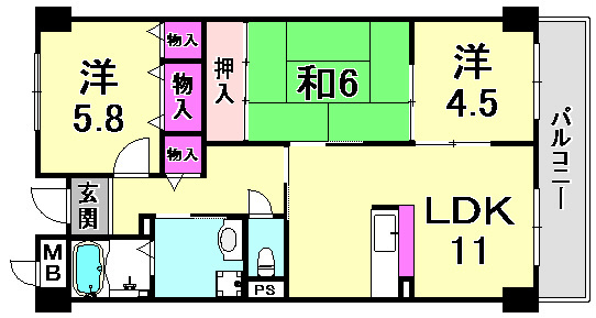 エスペラール神戸の間取り