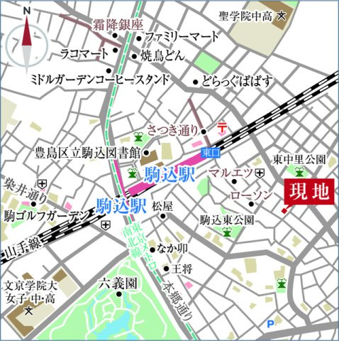 テラス駒込サウスの地図