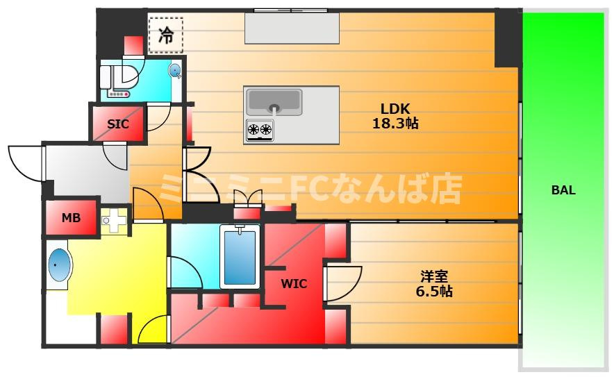 アーバネックス谷町四丁目の間取り|現状有姿