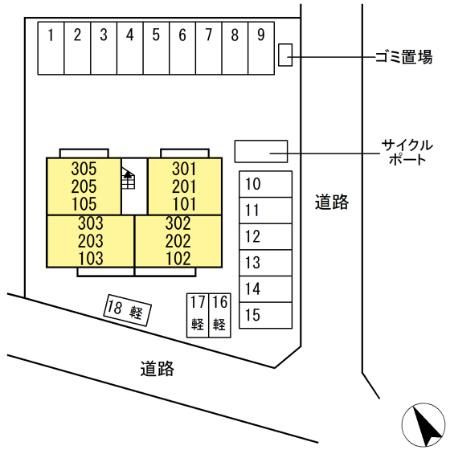 D-roomM.K.の区画図