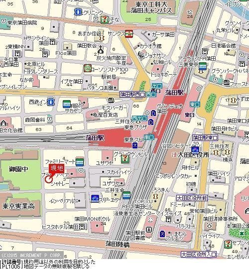 スカイコート蒲田第６の地図