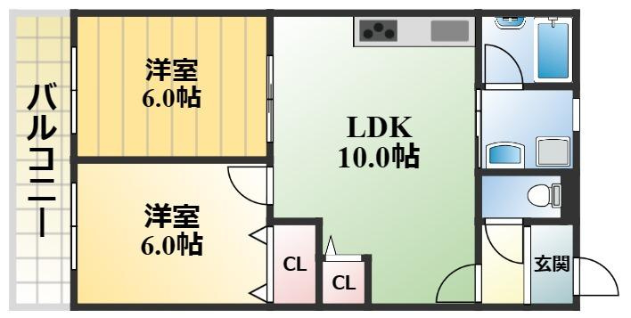 コーポ大喜の間取り