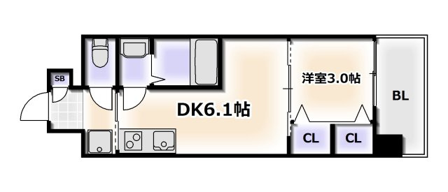 【間取り】 | Dimora難波