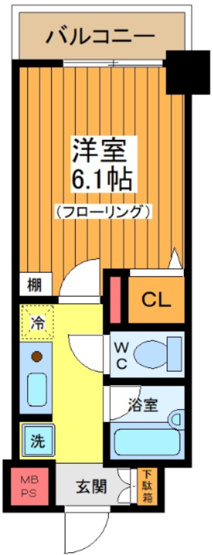 【間取り】 | 日神パレステージ三軒茶屋Ⅱ | ＊実際の間取りは反転タイプとなります。