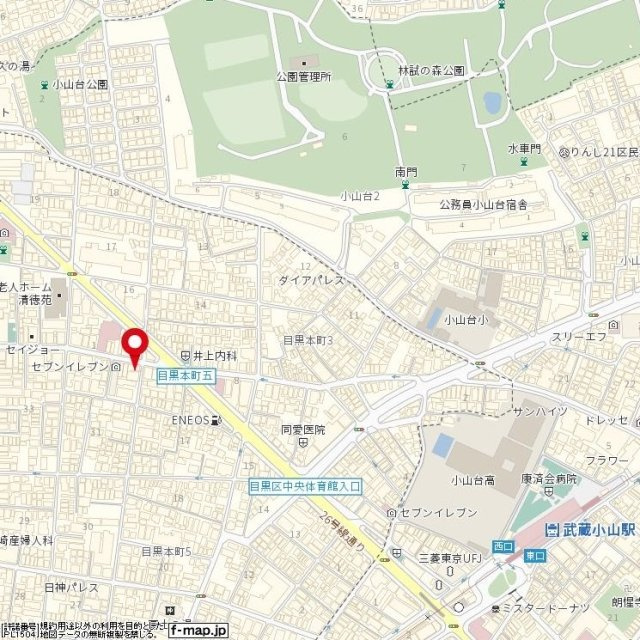 パークウェル目黒本町の地図