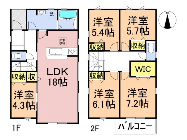 リーブルガーデン　岐阜市川部　全２区画分譲の間取り|■１号棟　■ヤマダ不動産　株式会社リライフ　
■夢のマイホーム購入をフルサポートします！