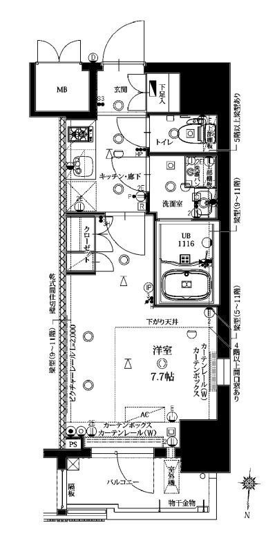 プレスタイル菊川の間取り