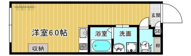 【間取り】 | ドルチェ仲六郷 | ※４０２号室は反転タイプです