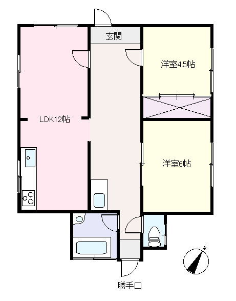 K0189H　河津町谷津古家付き土地の間取り