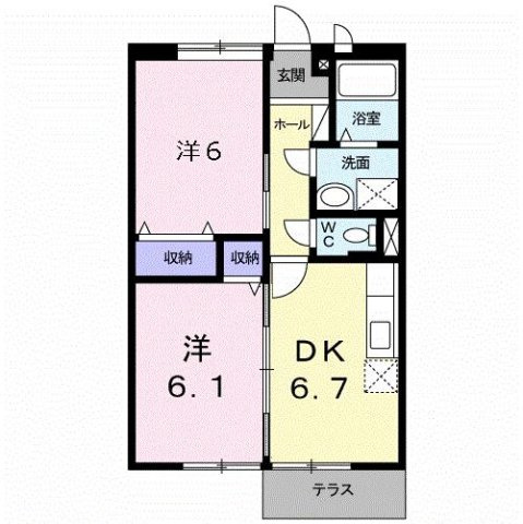 シャルマン・ＨＡＮＡＭＩＤＯＵの間取り