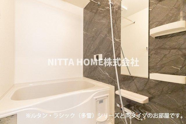 豊岡市塩津町のアパートの浴室|【完成イメージ】追い焚きや浴室乾燥ができます★