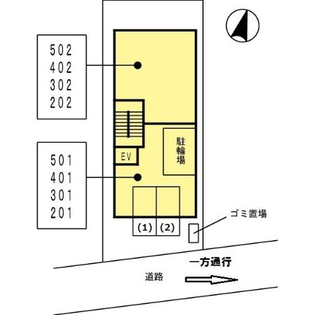 スクエアーハウスの区画図