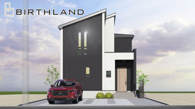 新築戸建・新築建売　郡山市日和田町字南原　日和田小・日和田中の外観パース|【3号棟】完成予想図　2026年9月完成予定です！現地ご案内可能です♪