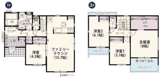 【間取り】 | クライン佐野市植上町第3期　 | 全部屋南向きで明るい室内が特徴