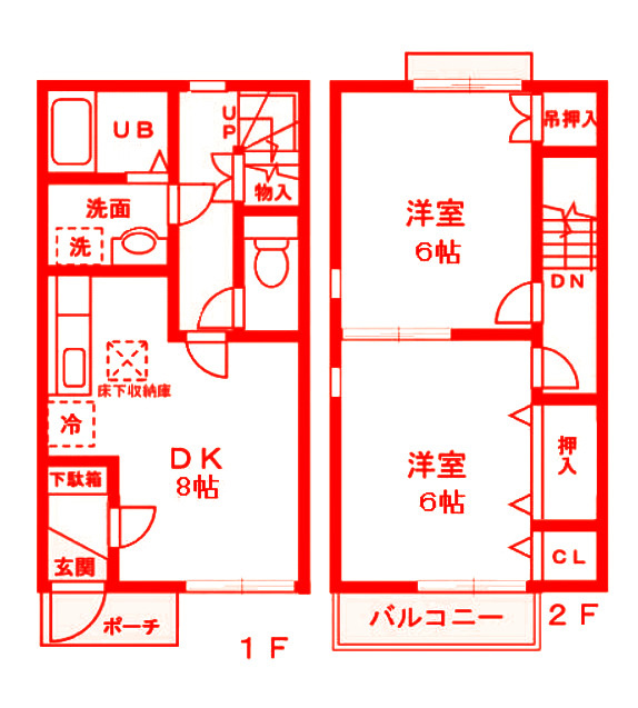 藤沢市辻堂新町２丁目のアパートの間取り