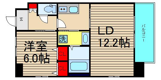 エスレジデンス淀屋橋の間取り|現状有姿