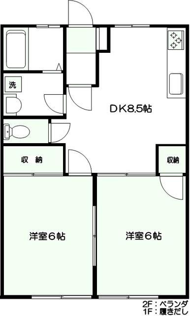 グリーンコーポ第３の間取り