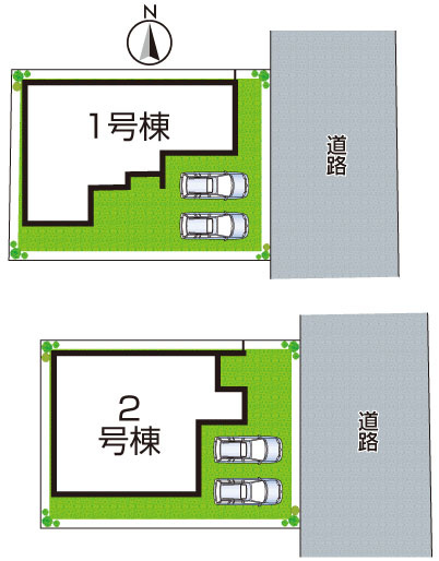 ●12(土)13(日)現地案内可能！ 葛城市葛木　第3期　新築一戸建ての区画図|全2区画