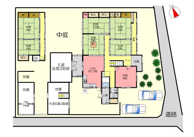 丹波市青垣町田井縄の中古一戸建の間取り
