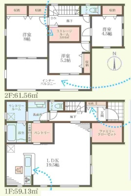 ●葛城市葛木　第3期　新築一戸建ての間取り|2号地