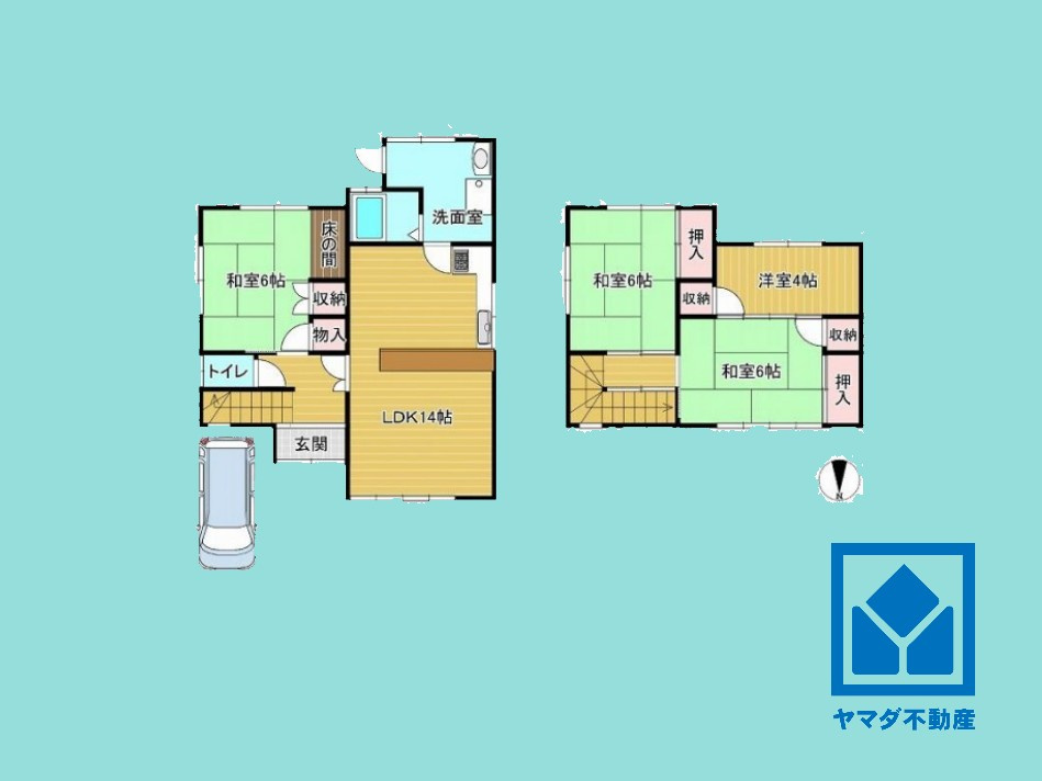 伏見区深草西浦町１丁目の間取り