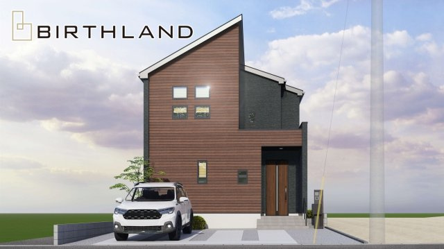 新築戸建・新築建売　郡山市日和田町字南原　日和田小・日和田中の外観パース|【4号棟】完成予想図　2026年9月完成予定です！現地ご案内可能です♪