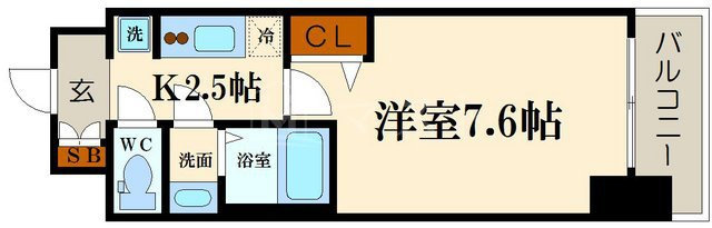 プランドール江戸堀レジデンスの間取り
