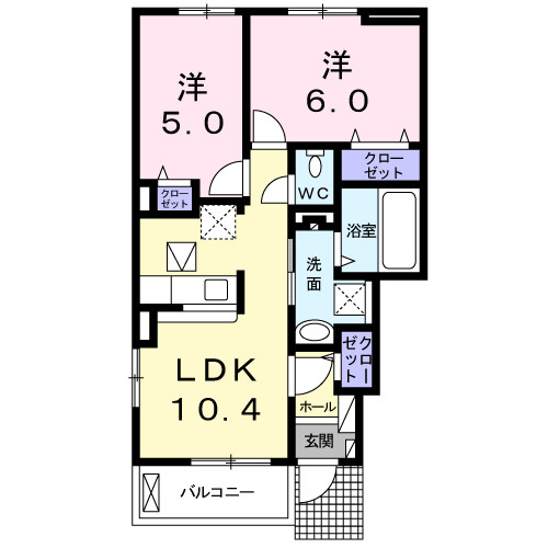 モカハウス１の間取り
