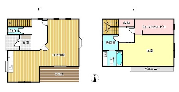 太子町東南中古戸建の間取り