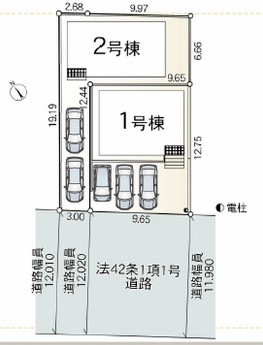【仲介手数料０円】秦野市富士見町第4　新築一戸建て　全2棟の区画図|秦野市富士見町第4　新築一戸建て　全2棟