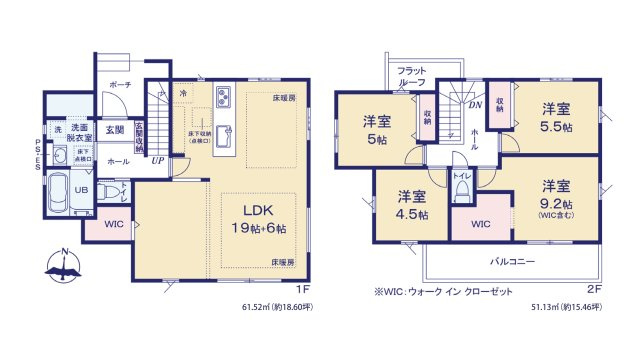 福岡市南区老司1丁目第7-1棟（1号棟）の間取り