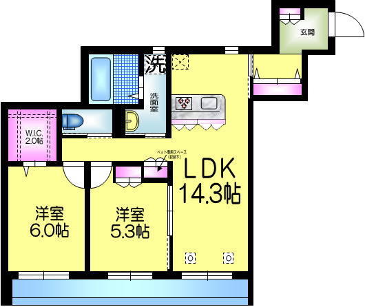 Ｋａｓｈｉｗａ　Ｐｌａｃｅの間取り