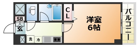 エスリード三宮フラワーロードの間取り