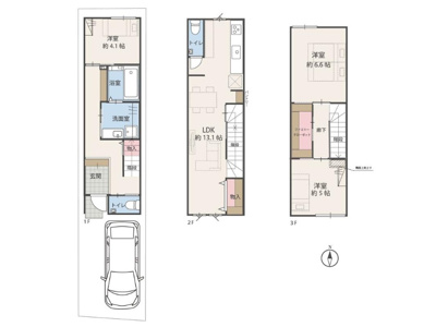 【参考プラン】 | 山科区椥辻中在家町　売地（建築条件付き）