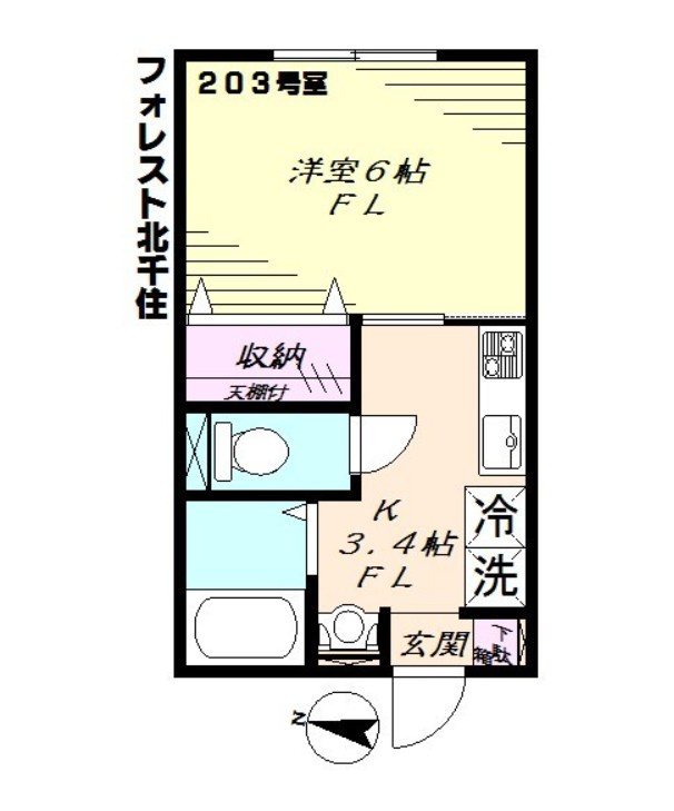 フォレスト北千住の間取り