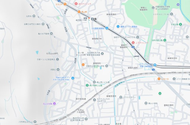 ★京都市山科区御陵岡町　第1期　新築一戸建ての地図