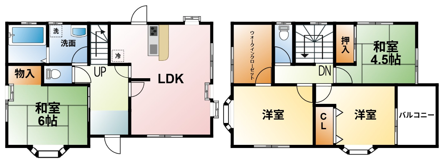家徳貸家の間取り