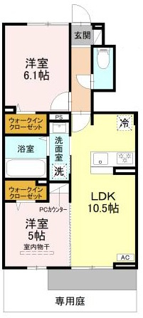 D-ROOM江井島の間取り