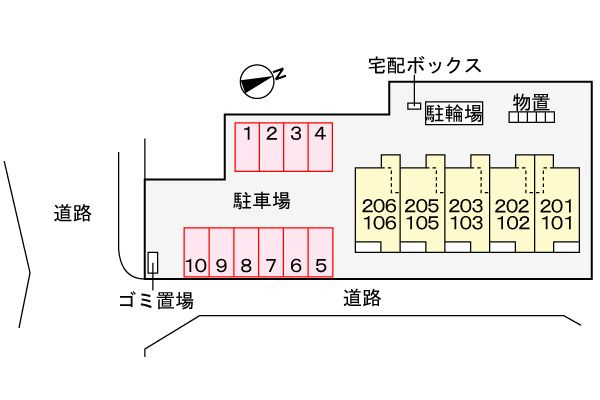 リヴィエール高岡の駐車場