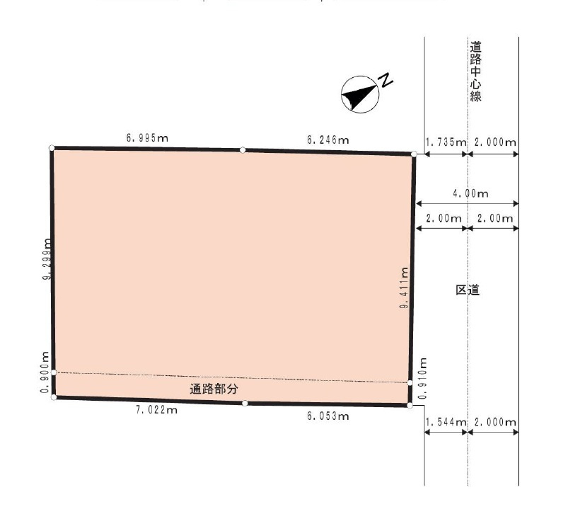 板橋区赤塚2丁目　中古戸建の区画図|区画図